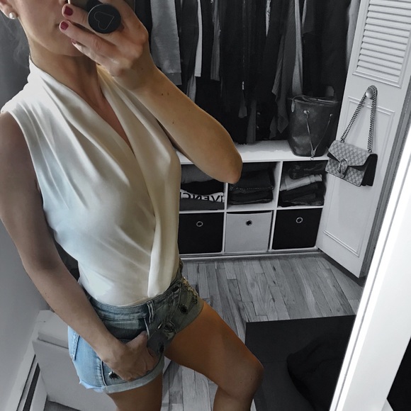 LAST 1▪️Black Chantelle Drape Bodysuit - Picture 3 of 5